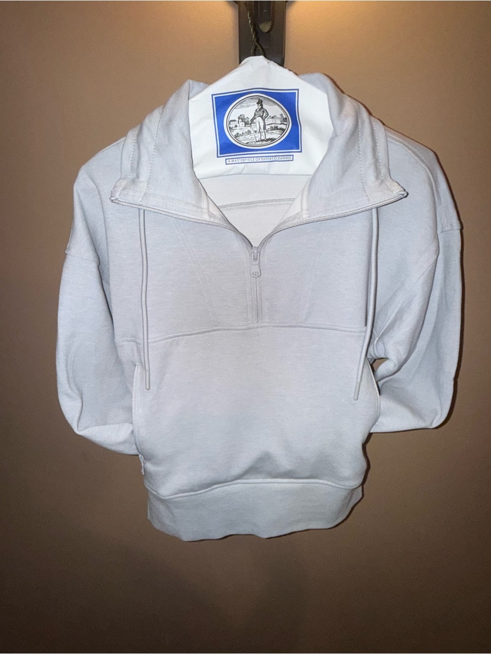 Old Navy Women’s Light Gray Quarter-Zip Cropped Jacket